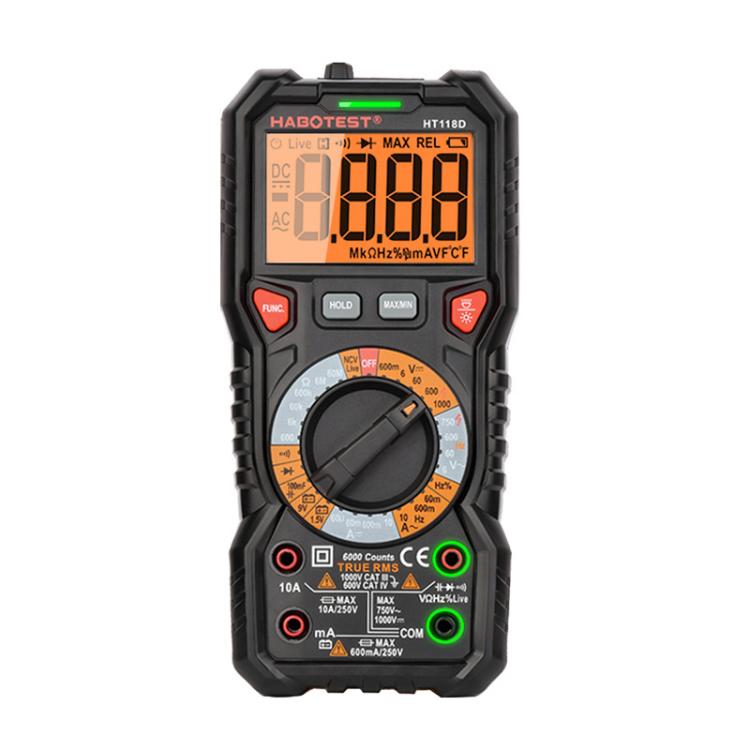 Đồng hồ vạn năng kỹ thuật số cầm tay độ chính xác cao HABOTEST HT118D, HT118D