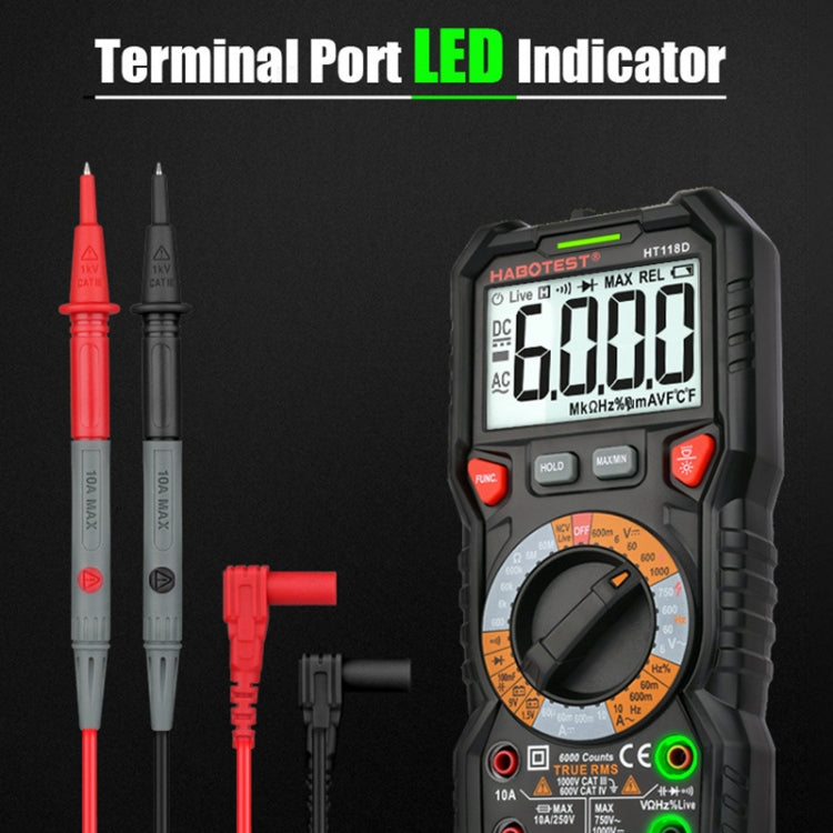 Đồng hồ vạn năng kỹ thuật số cầm tay độ chính xác cao HABOTEST HT118D, HT118D