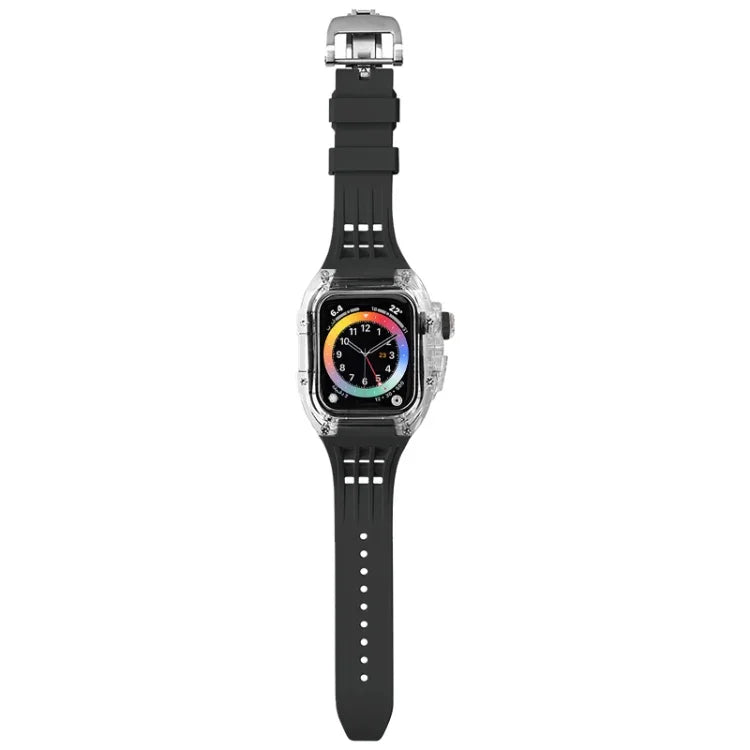 Dây đồng hồ ốp trong suốt cao su flo, Dành cho Apple Watch Series 8&7 45mm, Dành cho Apple Watch Series 8&7 45mm/SE 2&6&SE&5&4 44mm