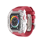 Dây đồng hồ ốp trong suốt cao su flo, Dành cho Apple Watch Series 8&7 45mm, Dành cho Apple Watch Series 8&7 45mm/SE 2&6&SE&5&4 44mm