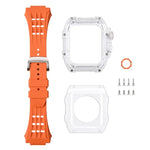 Dây đồng hồ ốp trong suốt cao su flo, Dành cho Apple Watch Series 8&7 45mm, Dành cho Apple Watch Series 8&7 45mm/SE 2&6&SE&5&4 44mm