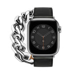 Dây đồng hồ thép không gỉ da thật vòng đôi, Dành cho Apple Watch Ultra 49mm / Series 8&7 45mm, Dành cho Apple Watch Series 8&7 41mm