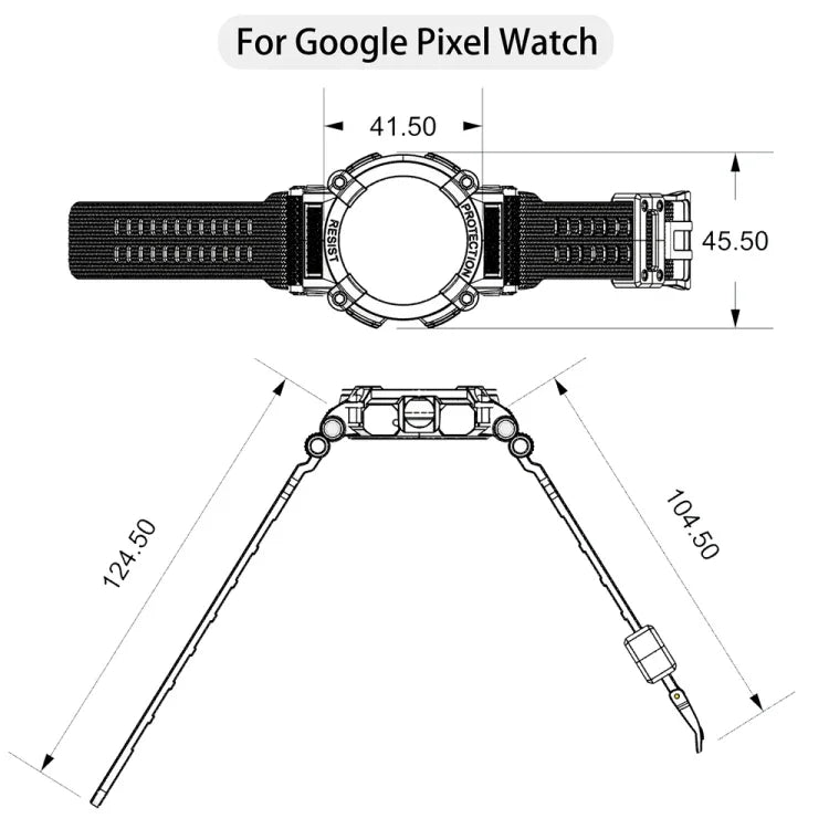 Dây Đồng Hồ Liền Màu Trơn Ba Chống, Dành cho Google Pixel Watch