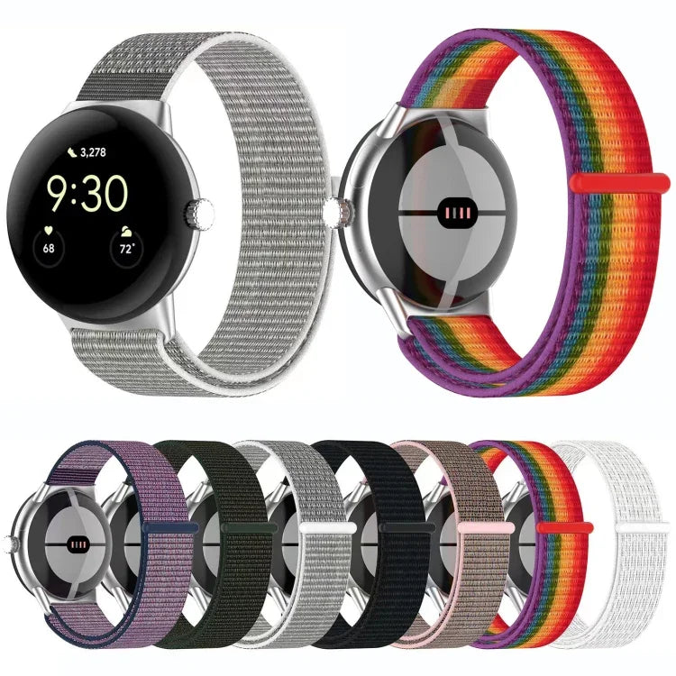 Dây đồng hồ vòng nylon đầu kim loại cho Google Pixel Watch 4 / 3 / 2 / 1 41mm