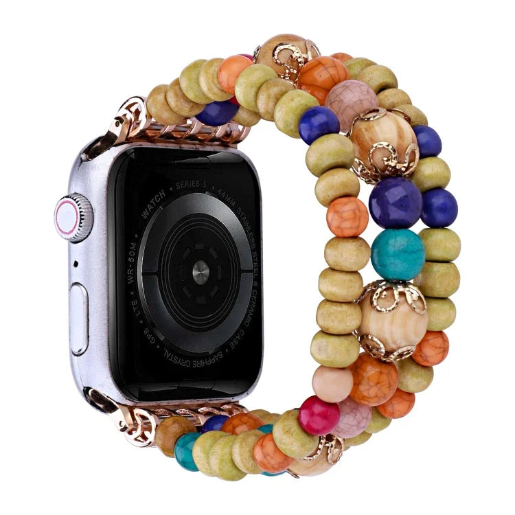 Dây đồng hồ hạt gỗ, Dành cho Apple Watch Ultra 49mm / Series 8&7 45mm, Dành cho Apple Watch Series 8&7 41mm