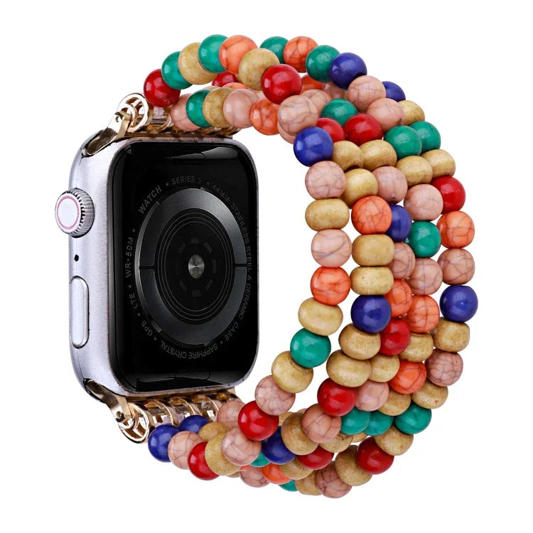 Dây đồng hồ hạt gỗ, Dành cho Apple Watch Ultra 49mm / Series 8&7 45mm, Dành cho Apple Watch Series 8&7 41mm