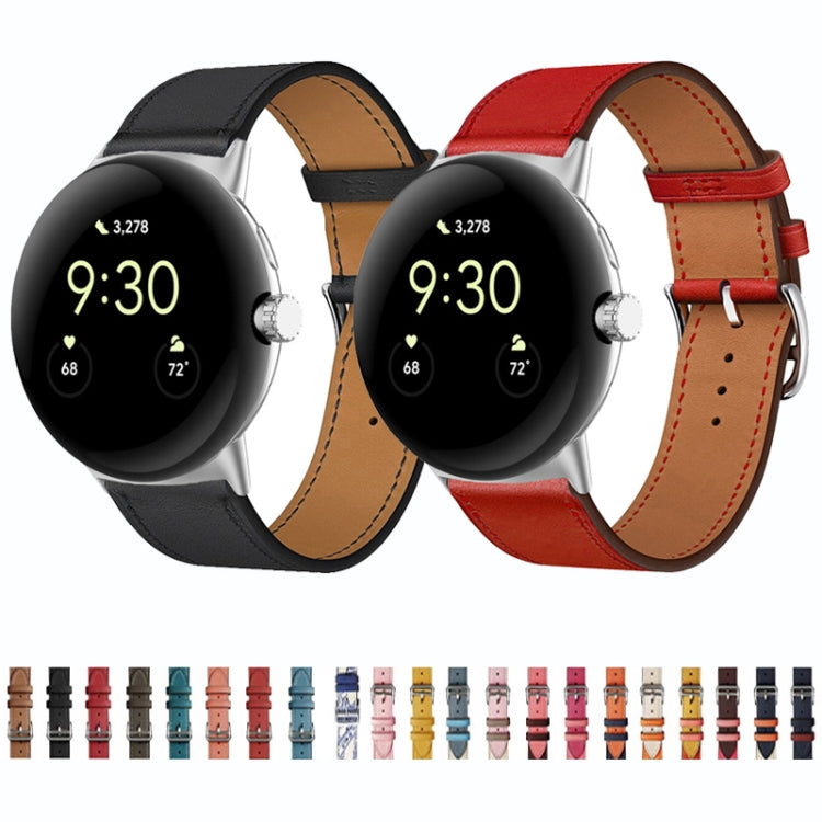 Dây đồng hồ da thật, Dành cho Google Pixel Watch 4 / 3 / 2 / 1 41mm