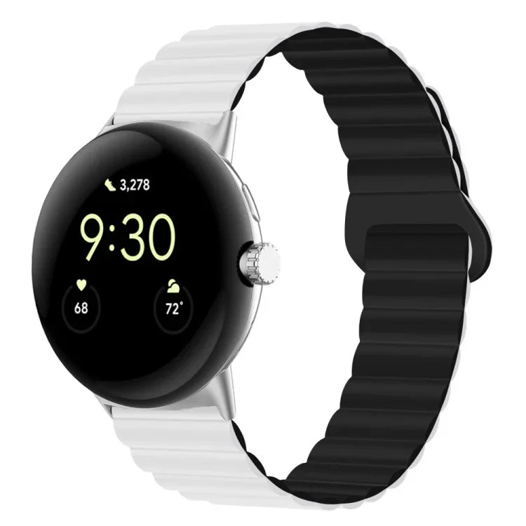 Dây đồng hồ silicone khóa cài ngược nam châm, cho Google Pixel Watch 4 / 3 / 2 / 1 41mm