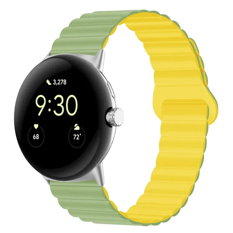 Dây đồng hồ silicone khóa cài ngược nam châm, cho Google Pixel Watch 4 / 3 / 2 / 1 41mm