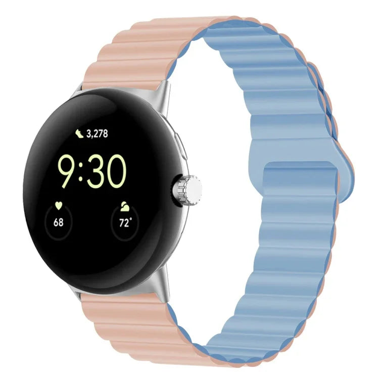 Dây đồng hồ silicone khóa cài ngược nam châm, cho Google Pixel Watch 4 / 3 / 2 / 1 41mm