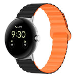 Dây đồng hồ silicone khóa cài ngược nam châm, cho Google Pixel Watch 4 / 3 / 2 / 1 41mm