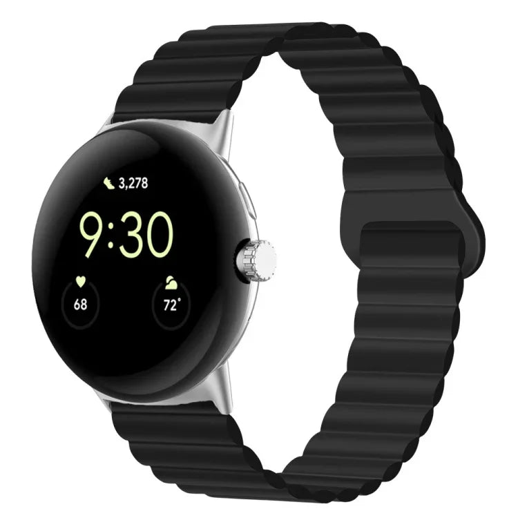 Dây đồng hồ silicone khóa cài ngược nam châm, cho Google Pixel Watch 4 / 3 / 2 / 1 41mm