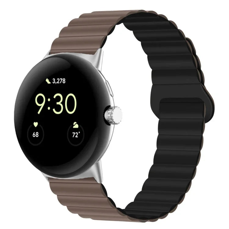 Dây đồng hồ silicone khóa cài ngược nam châm, cho Google Pixel Watch 4 / 3 / 2 / 1 41mm