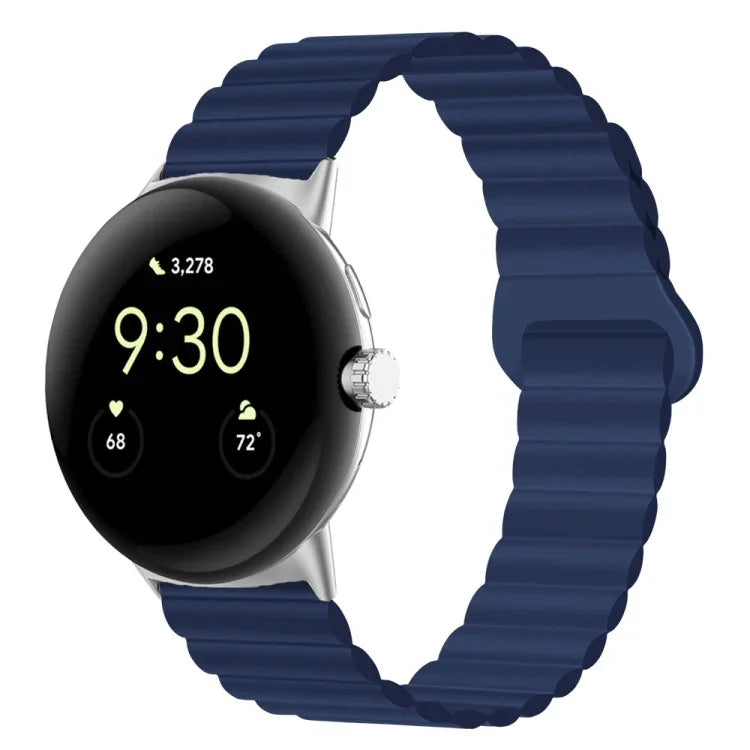 Dây đồng hồ silicone khóa cài ngược nam châm, cho Google Pixel Watch 4 / 3 / 2 / 1 41mm