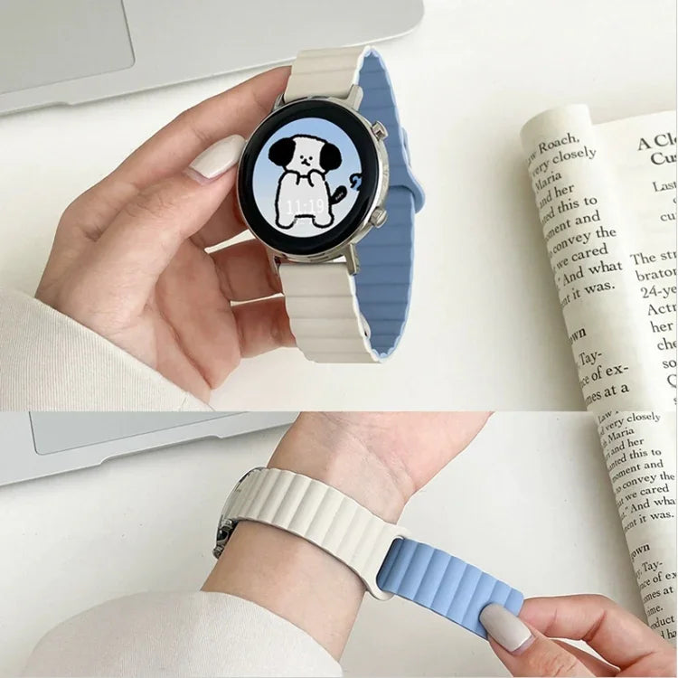 Dây đồng hồ silicone khóa cài ngược nam châm, cho Google Pixel Watch 4 / 3 / 2 / 1 41mm