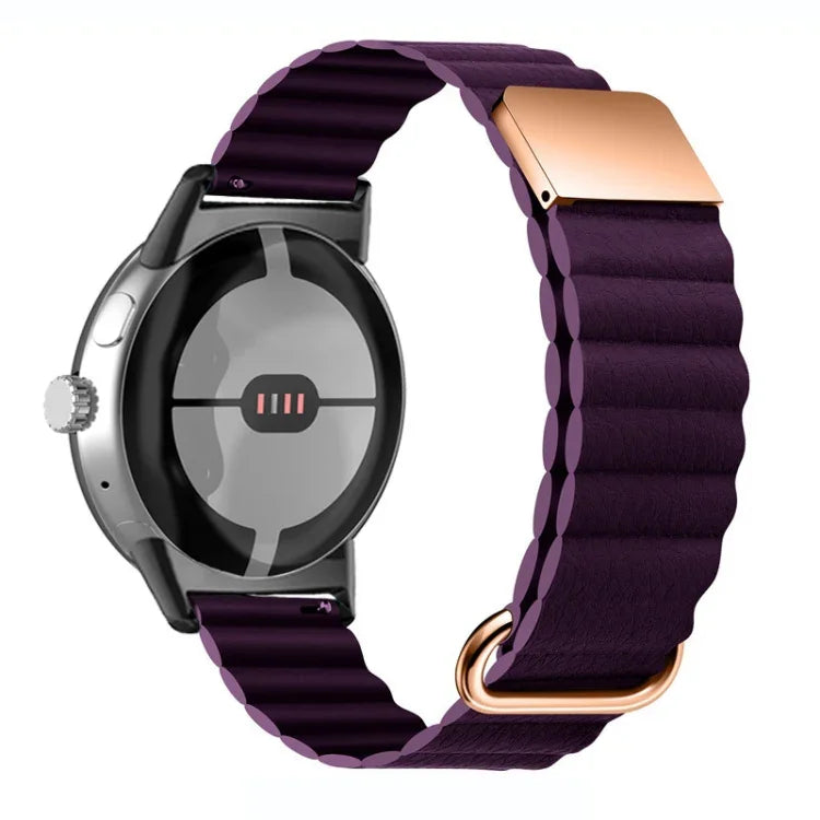 Dây đồng hồ da thật khóa từ ngược cho Google Pixel Watch 4 / 3 / 2 / 1 41mm