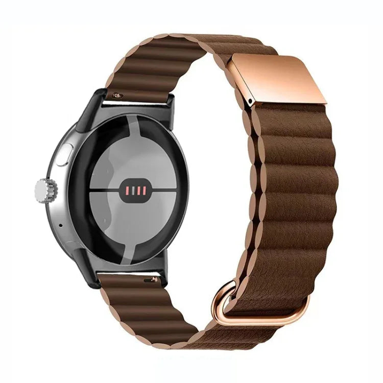 Dây đồng hồ da thật khóa từ ngược cho Google Pixel Watch 4 / 3 / 2 / 1 41mm
