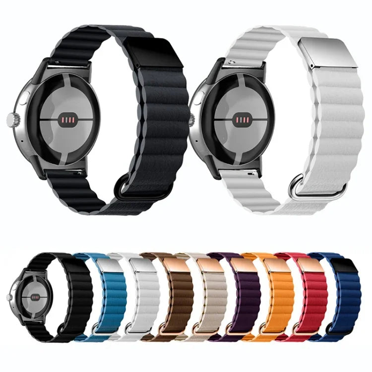 Dây đồng hồ da thật khóa từ ngược cho Google Pixel Watch 4 / 3 / 2 / 1 41mm