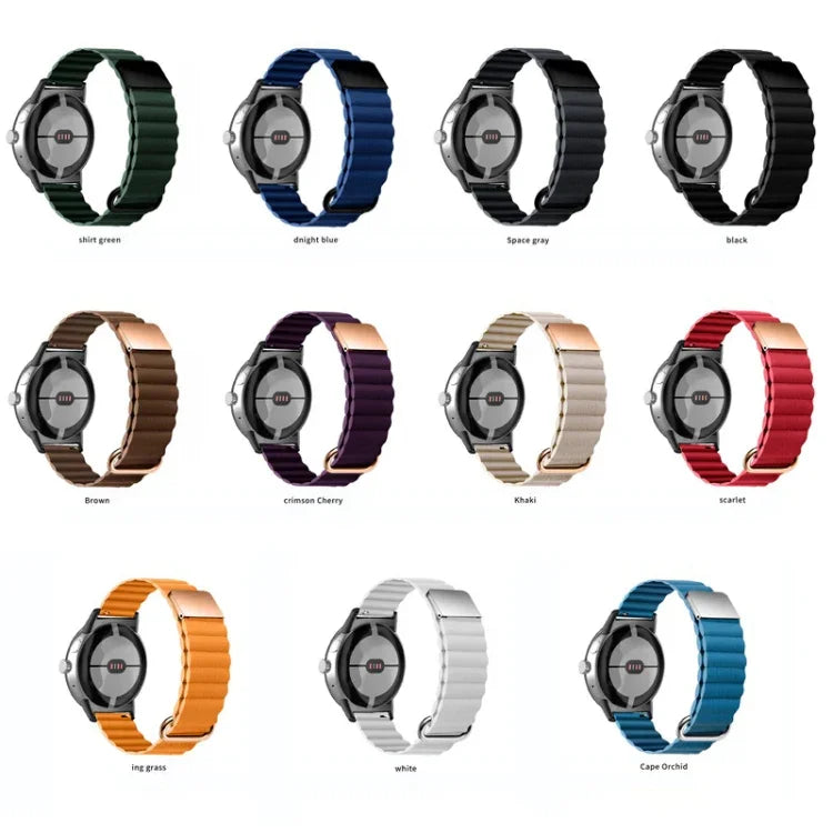 Dây đồng hồ da thật khóa từ ngược cho Google Pixel Watch 4 / 3 / 2 / 1 41mm