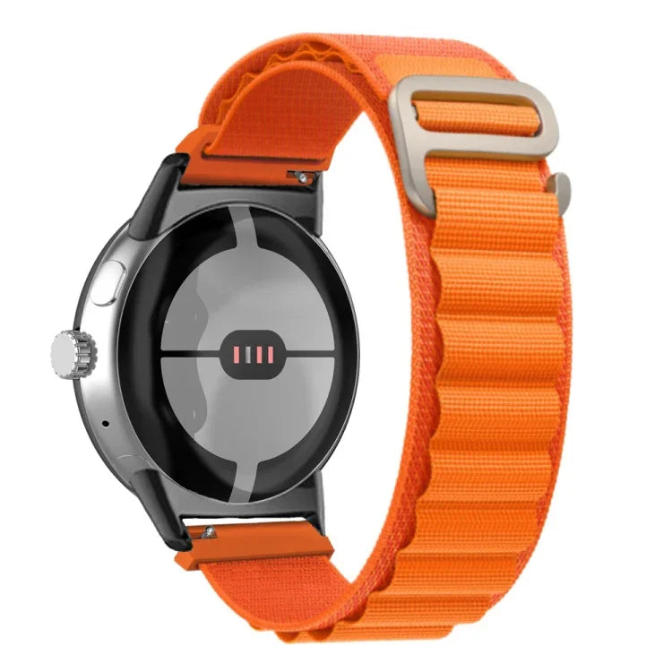 Dây đồng hồ vòng nylon đầu nối đen cho Google Pixel Watch 4 / 3 / 2 / 1 41mm