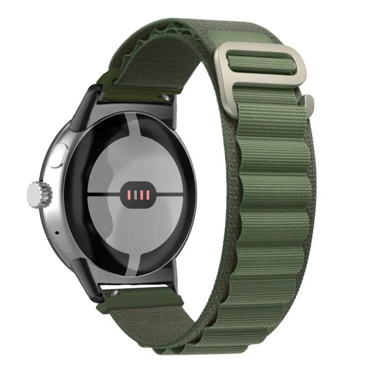 Dây đồng hồ vòng nylon đầu nối đen cho Google Pixel Watch 4 / 3 / 2 / 1 41mm