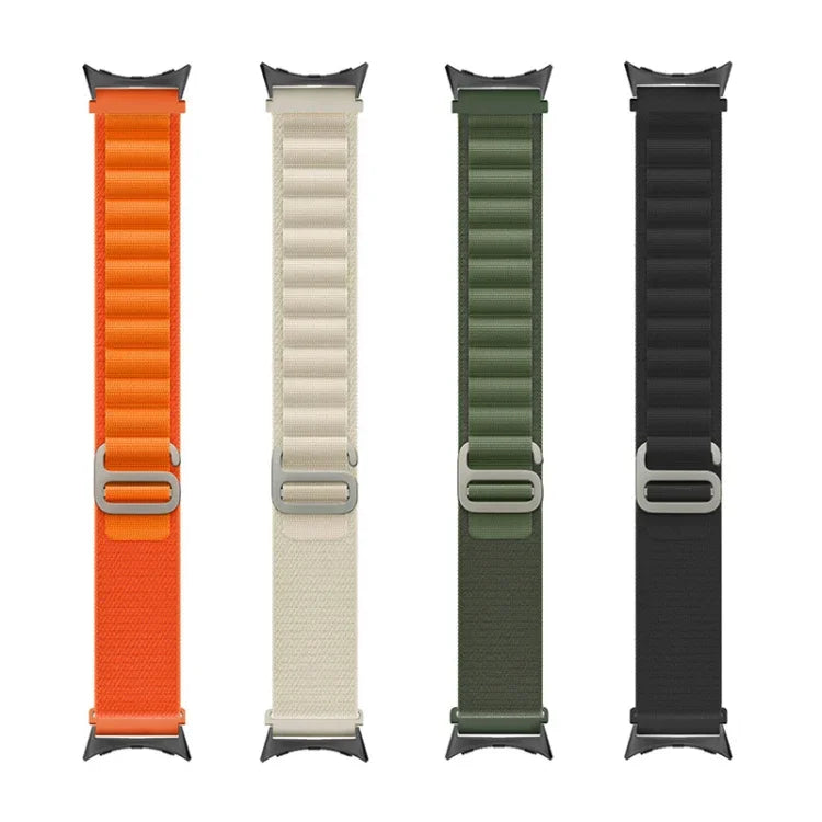 Dây đồng hồ vòng nylon đầu nối đen cho Google Pixel Watch 4 / 3 / 2 / 1 41mm