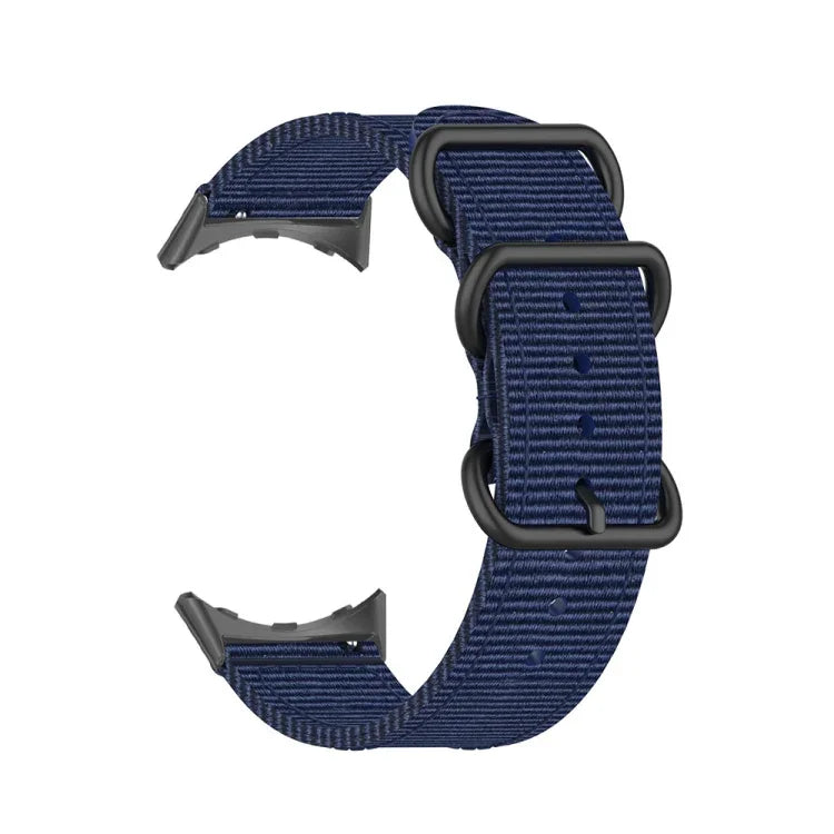 Dây đồng hồ nylon khóa đen ba vòng, dành cho Google Pixel Watch 4 / 3 / 2 / 1 41mm
