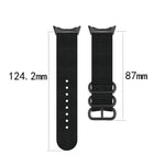 Dây đồng hồ nylon khóa đen ba vòng, dành cho Google Pixel Watch 4 / 3 / 2 / 1 41mm