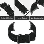 Dây đồng hồ nylon khóa đen ba vòng, dành cho Google Pixel Watch 4 / 3 / 2 / 1 41mm