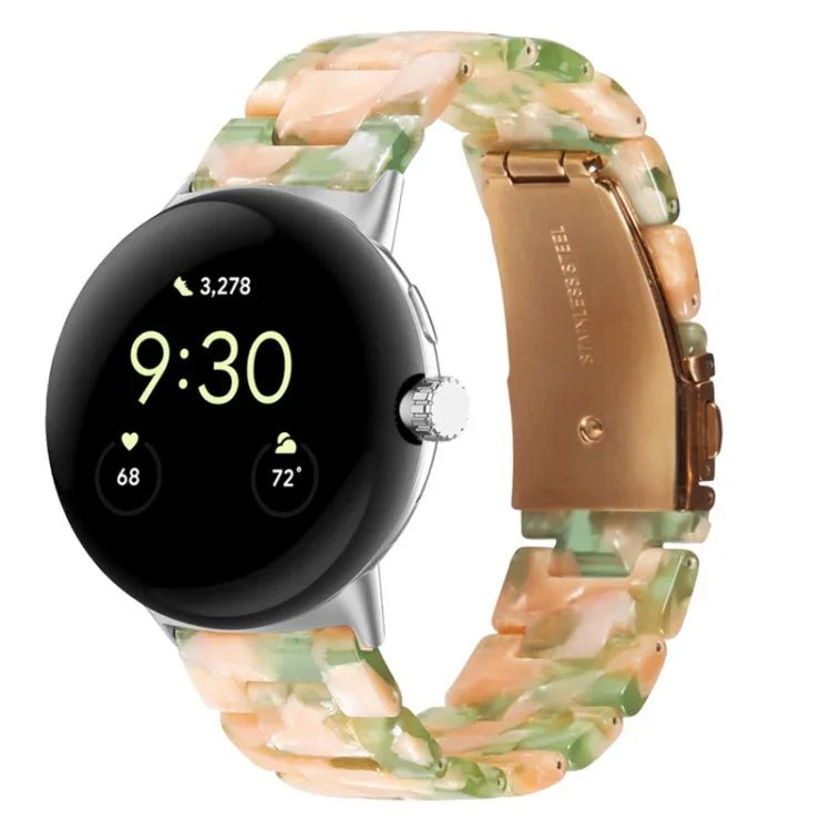 Dây đồng hồ nhựa resin 3 hạt, dành cho Google Pixel Watch 4 / 3 / 2 / 1 41mm
