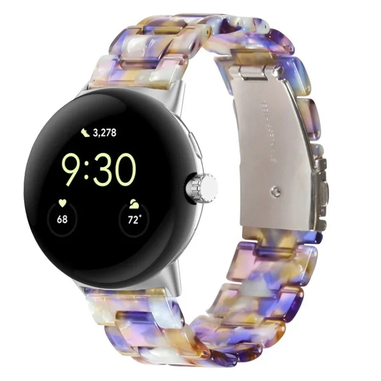 Dây đồng hồ nhựa resin 3 hạt, dành cho Google Pixel Watch 4 / 3 / 2 / 1 41mm