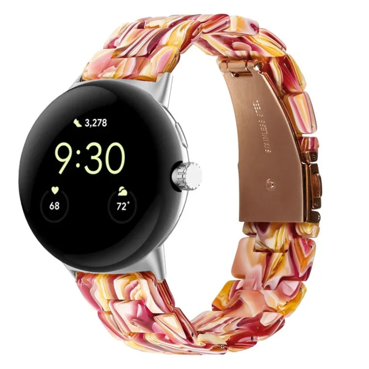 Dây đồng hồ nhựa resin 3 hạt, dành cho Google Pixel Watch 4 / 3 / 2 / 1 41mm