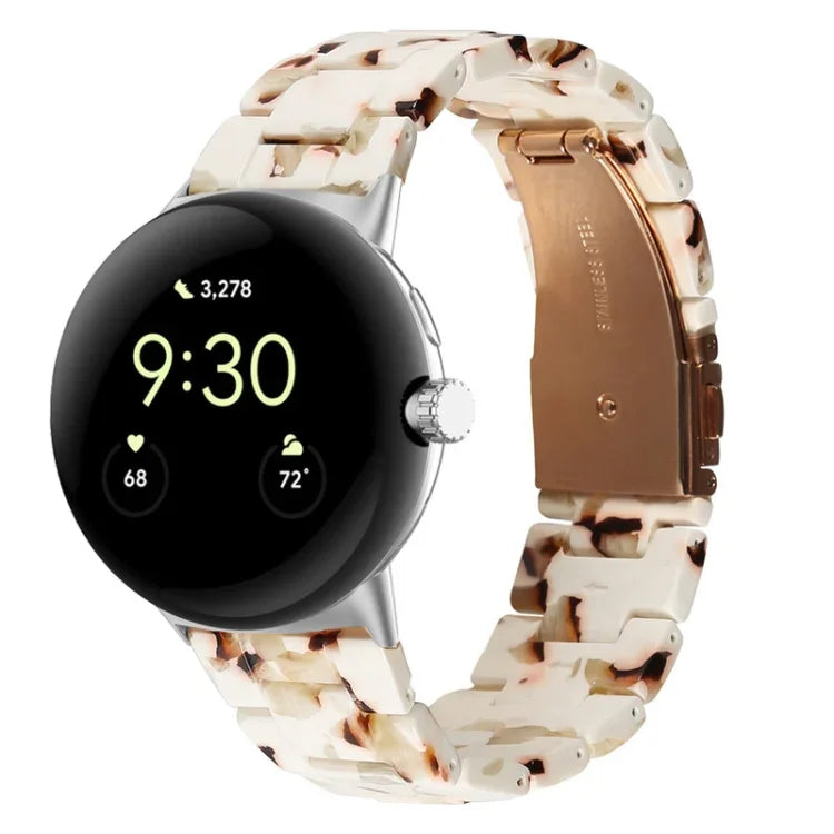 Dây đồng hồ nhựa resin 3 hạt, dành cho Google Pixel Watch 4 / 3 / 2 / 1 41mm