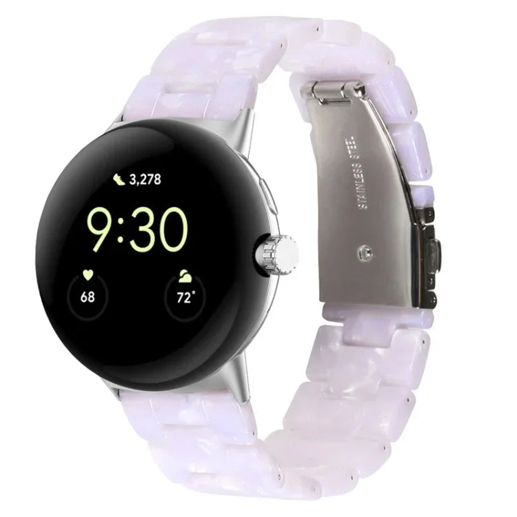 Dây đồng hồ nhựa resin 3 hạt, dành cho Google Pixel Watch 4 / 3 / 2 / 1 41mm
