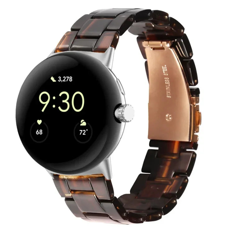 Dây đồng hồ nhựa resin 3 hạt, dành cho Google Pixel Watch 4 / 3 / 2 / 1 41mm