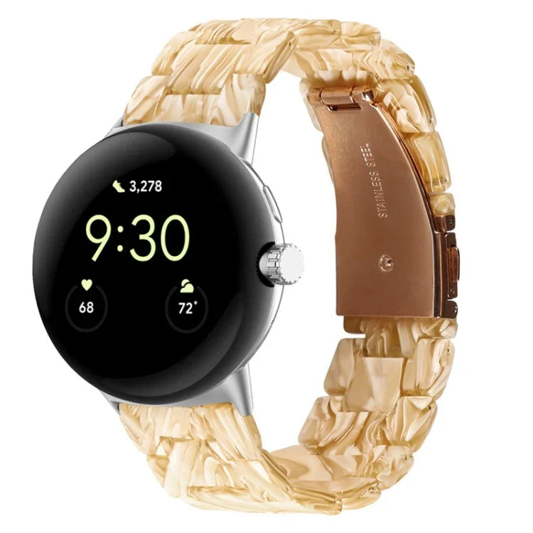 Dây đồng hồ nhựa resin 3 hạt, dành cho Google Pixel Watch 4 / 3 / 2 / 1 41mm