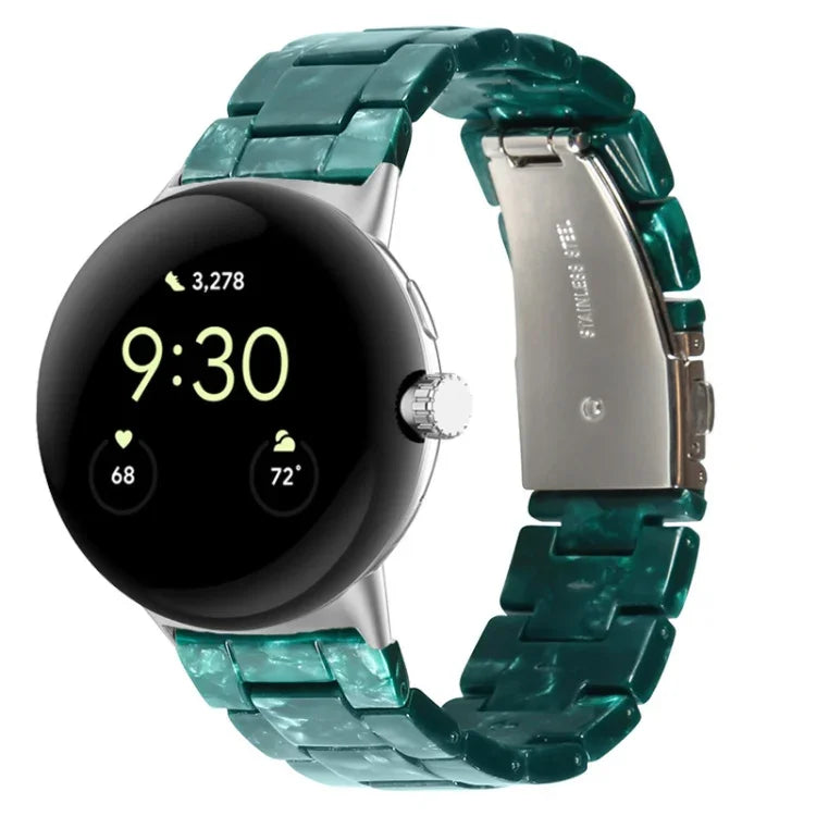 Dây đồng hồ nhựa resin 3 hạt, dành cho Google Pixel Watch 4 / 3 / 2 / 1 41mm