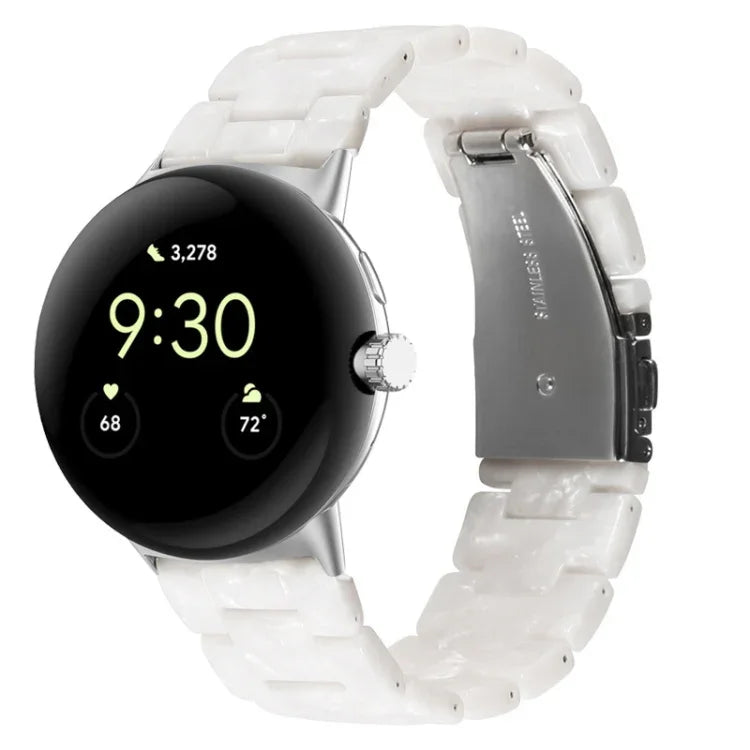 Dây đồng hồ nhựa resin 3 hạt, dành cho Google Pixel Watch 4 / 3 / 2 / 1 41mm