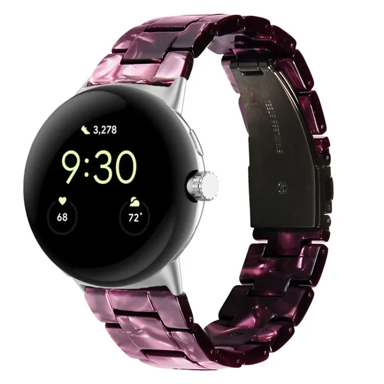 Dây đồng hồ nhựa resin 3 hạt, dành cho Google Pixel Watch 4 / 3 / 2 / 1 41mm