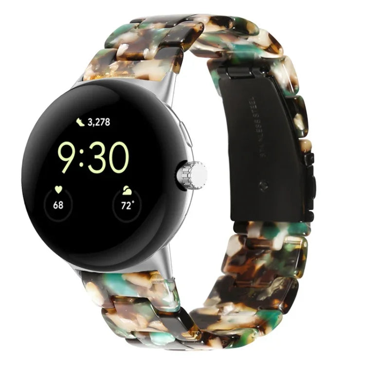 Dây đồng hồ nhựa resin 3 hạt, dành cho Google Pixel Watch 4 / 3 / 2 / 1 41mm