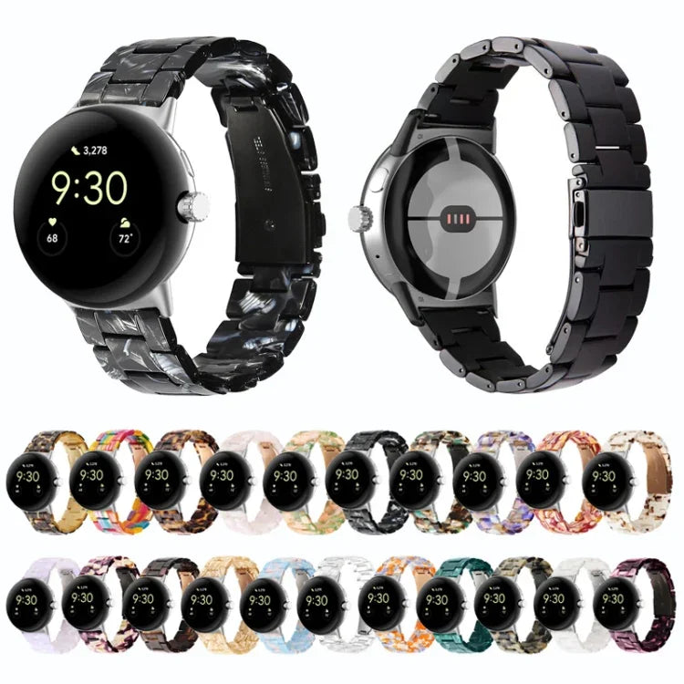 Dây đồng hồ nhựa resin 3 hạt, dành cho Google Pixel Watch 4 / 3 / 2 / 1 41mm