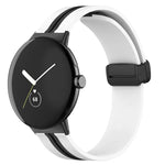Dây đồng hồ silicone khóa gập hai màu, cho Google Pixel Watch 4 / 3 / 2 / 1 41mm