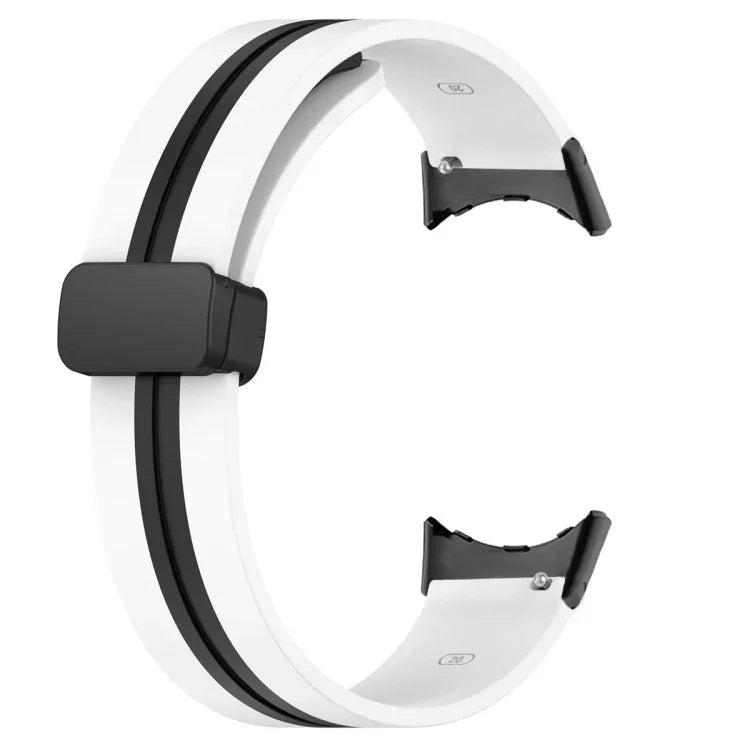 Dây đồng hồ silicone khóa gập hai màu, cho Google Pixel Watch 4 / 3 / 2 / 1 41mm