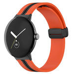 Dây đồng hồ silicone khóa gập hai màu, cho Google Pixel Watch 4 / 3 / 2 / 1 41mm