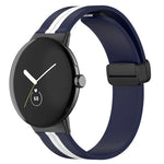 Dây đồng hồ silicone khóa gập hai màu, cho Google Pixel Watch 4 / 3 / 2 / 1 41mm