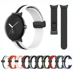 Dây đồng hồ silicone khóa gập hai màu, cho Google Pixel Watch 4 / 3 / 2 / 1 41mm