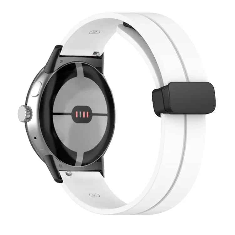 Dây đồng hồ silicone khóa gập màu trơn, cho Google Pixel Watch 4 / 3 / 2 / 1 41mm