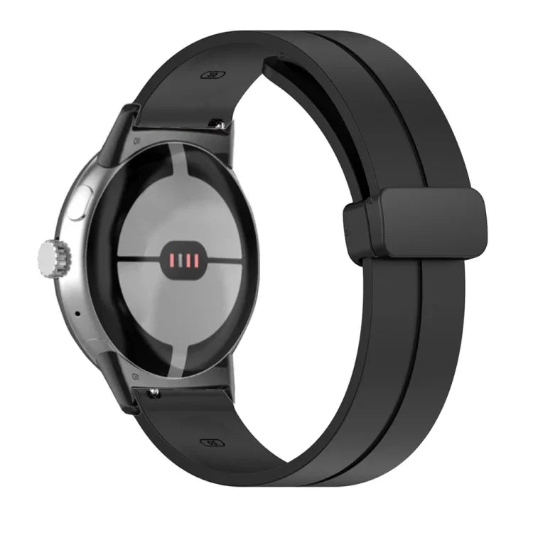 Dây đồng hồ silicone khóa gập màu trơn, cho Google Pixel Watch 4 / 3 / 2 / 1 41mm
