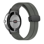 Dây đồng hồ silicone khóa gập màu trơn, cho Google Pixel Watch 4 / 3 / 2 / 1 41mm