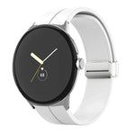 Dây đồng hồ silicone khóa gập màu trơn, cho Google Pixel Watch 4 / 3 / 2 / 1 41mm